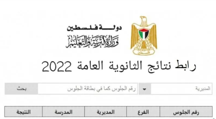 كشف علامات التوجيهي 2022 حسب الرقم الوطني